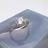 bague pandora halo scintillant carré l56 argent 925 millième (22 ct) 2,77g