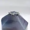 bague pandora rectangles pavés scintillants t54 argent 925 millième (22 ct) 2,20g
