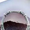 bague pandora rectangles pavés scintillants t54 argent 925 millième (22 ct) 2,20g
