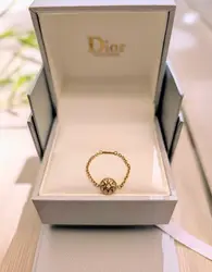 bague souple dior rose des vents en or jaune et nacre or 750 millième (18 ct) 1,08g