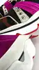baskets christian louboutin 123 run noir, fuchsia et léopard t40