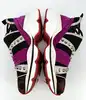 baskets christian louboutin 123 run noir, fuchsia et léopard t40