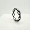 bgac bague bague maillon chaîne gourmette en acier argenté t64