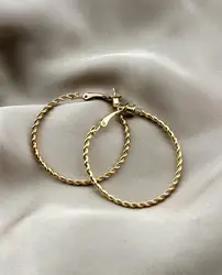 boucles d'oreilles créoles torsadé