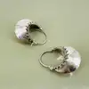 boucles d'oreilles en argent créoles demi-lune argent 925 millième (22 ct) 11,98g