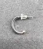 boucles d'oreilles en argent demi créole argent 925 millième (22 ct) 0,50g