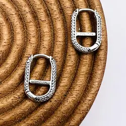 boucles d'oreilles pandora me pavé link argent 925 millième (22 ct) 2,04g