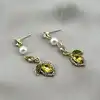 boucles d'oreilles pendantes à motif citron