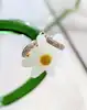 boucles d'oreilles petites créoles avec une pavage de petits diamants or 750 millième (18 ct) 2,86g