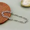 bracelet en argent maille figaro l22cm argent 925 millième (22 ct) 11,91g