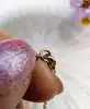 bracelet georland en or rose avec un motif goutte ajouré serti de 18 petits diamants d'environ 0,18ct au total or 750 millième (18