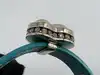bracelet lalique accroche coeur en cuir turquoise et cristal satiné