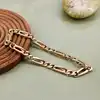 bracelet maille figaro en plaqué or l22cm