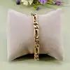 bracelet maille figaro en plaqué or l22cm