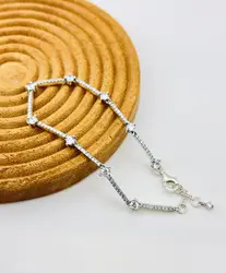 bracelet pandora barres pavé scintillant l15,5-17,5cm argent 925 millième (22 ct) 4,43g