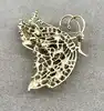 broche broche papillon pavé d'oxydes en métal doré t4,8 x 6 cm