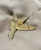 broche en émail orange motif colibri