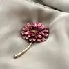 broche marguerite en métal doré