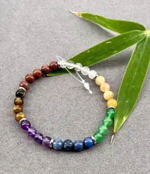 brpi braccelet élastiqué 7 chakras en pierre d6,5mm