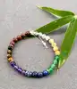 brpi braccelet élastiqué 7 chakras en pierre d6,5mm