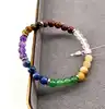 brpi braccelet élastiqué 7 chakras en pierre d6,5mm