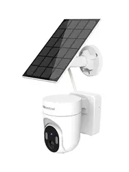 caméra de surveillance solaire rotative extérieure