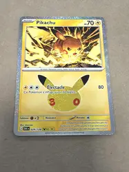 carte pokémon pikachu 02/30 - 024/128 - 30 ans