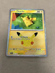 carte pokémon pikachu 05/30 - 027/128 - 30 ans