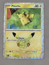 carte pokémon pikachu 05/30 027/128 - 30 ans