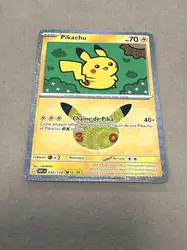 carte pokémon pikachu 12/30 - 034/128 - 30 ans