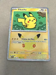 carte pokémon pikachu 12 /30 - 034/128 - 30 ans