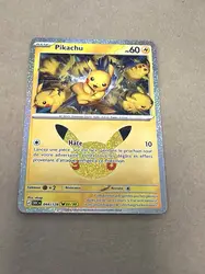 carte pokémon pikachu 22 /30 -044 /128 - 30 ans