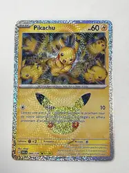 carte pokémon pikachu 22/30 044/128 - 30 ans
