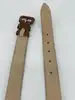 ceinture longchamp en cuir grainé marron taille80 réglable avec détails métalliques dorés