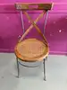 chaise vintage assise osier, cadre en bois