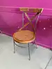 chaise vintage assise osier, cadre en bois