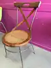 chaise vintage assise osier, cadre en bois