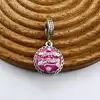 charm pandora pendant gâteau d'anniversaire rose argent 925 millième (22 ct) 3,67g