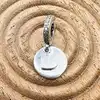charm pandora pendant rond et petit coeur argent 925 millième (22 ct) 2,15 g