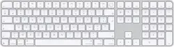 clavier sans fil azerty apple magic keyboard avec touch id et pavé numérique blanc