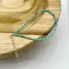 clpi bracelet billes en pierre agate opaline d3mm et métal argenté l16-22 cm