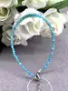 clpi bracelet billes en pierre apatite d3mm et métal argenté l16-22 cm