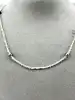 collier en argent et perles d'hématite noire argent 925 millième (22 ct) 6,26 g