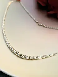 collier or maille palmier plate en chute or 750 millième (18 ct) 6,75g