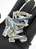 collier ras-de-cou vintage maillons articulés à motifs géométriques bleus argent 925 millième (22 ct) 72,97g