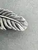 collier thomas sabot maille gourmette avec pendentif plume argent 925 millième (22 ct) 11,69g