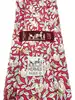 cravate hermès 100% soie rouge à motifs pommes, fleurs et feuillage