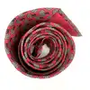 cravate hermès vintage en soie rouge à motif arbres