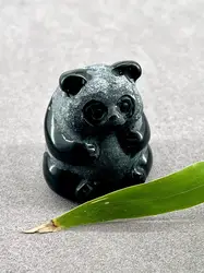 deco décoration figurine panda en onyx t3 x 4 cm