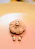 demie parure boucles d'oreilles et pendentif en perles de culture blanches or 750 millième (18 ct) 1,98g